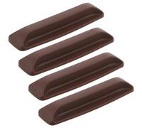 OUNONA 2 Paires Poignées de Porte Installation sans Perçage Auto-adhésives en PVC Marron Prise Stable pour Réfrigérateur et Mini-frigo Cuisine et Salle de Bain