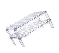 OUNONA 2 Pièces Étagère à Assiettes en Plastique Empilable, Robuste et Incassable, Support à Bols pour Rangement la Cuisine Lors de Pendaisons de Crémaillère