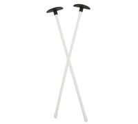 OUNONA 2 Pièces Racloir de Bocal en Silicone, Manche Long, 14 Pouces | Pots de Confiture et Contenants Maquillage, Design Compact, Facile à Nettoyer, Noir et Blanc