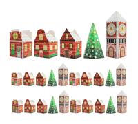 OUNONA 48 boîtes d'emballage pour bonbons de Noël, petites boîtes cadeaux pour biscuits, présentoirs pour friandises de Noël, idéales pour les fêtes et les sachets de cadeaux.