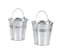 OUNONA 6 Pcs 10.5x7.2x10.5 cm Mini Fer-Blanc Métal Seau Givrage Français Fries Tin Seaux