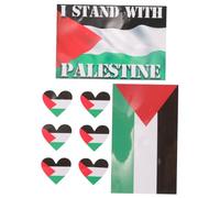 OUNONA 8 Autocollants Voiture Drapeau Palestine en Pet, Design Délicat et Chic, 8 Pièces, Décoration Extérieure Résistante, pour Personnaliser Carrosserie