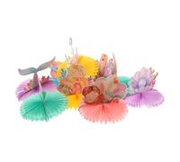 OUNONA 9 Pièces Décoration de Table en Papier, Couleur Longue Durée, Décoration Stable pour Anniversaire Thème Sirène
