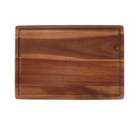 OUNONA à en bois pour la préparation et le service des repas - à en avec rainure profonde pour le jus - Bloc de boucher 38 x 25 cm pour la charcuterie et la découpe de la viande
