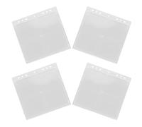 OUNONA Album à Pièces 4pcs 24 Pochettes en Acrylique, Design à Feuilles Mobiles et Protection Anti-poussière, pour Badges et Stickers la Maison ou Lors de Rencontres