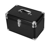 OUNONA Boîte à Outils pour Organiser Petits Appareils et Capteurs Noir avec 2 Couches en Alliage D'aluminium et Fermeture Étanche, Mallette Portable en Atelier DIY