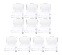OUNONA Boîte D'emballage pour Petite Valise en Plastique Blanc, Lot de 10 Pièces Compartiments Internes et Fermeture Sécurisée, pour Fêtes et Voyages