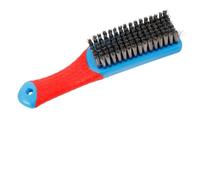 OUNONA Brosse à Fil Acier Inoxydable à Poignée Silicone Antidérapante Brosse Métallique Résistante pour Nettoyage de Rouille Peinture et Poussière Outil Manuel Multi-usages