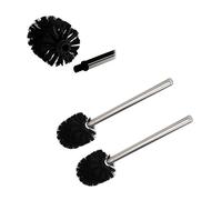 OUNONA Brosse Toilette Noir 2 Pièces avec Poignée Acier Inoxydable Ergonomique Brosse À Récurer Cuvette WC Nettoyage Profond Salle De Bain Cuisine