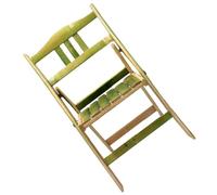 OUNONA Chaise Pliante en Bambou Faite à Main Dossier | Bambou, Vert, Résistante à L’usure Rayures, Siège Confortable pour Camping, Maison