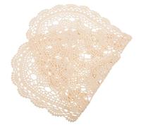 OUNONA Chemin de Table au Crochet en Coton Beige Fait Main, Décoration Rustique pour Salle à Manger, Finition Soignée et Large Application