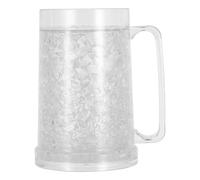 OUNONA Chope à bière réfrigérable pour boissons, 500 ml (16 oz), double paroi glacée, idéale pour rafraîchir vos boissons, tasse à thé ou pour l'Oktoberfest, compatible avec le
