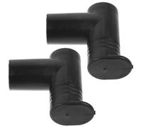 OUNONA Connecteur pour Séchoir à Linge Angle Droit 2 Pièces en Plastique Noir, Accessoires De Remplacement Universels pour Porte-vêtements, Kit De Raccords pour Usage Domestique