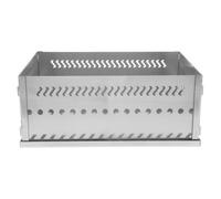 OUNONA Conteneur à Pierres de Sauna en Acier Inoxydable, Panier Pliable de 27 x 20 x 10 cm pour Sauna, Accessoire pour poêle à Vapeur de Camping ou d'extérieur