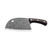 OUNONA Couteau de boucher chinois - Lame en acier carbone forgée à la main et manche ergonomique en plastique - Couteau de chef pour steak et boucher, idéal pour la préparation des aliments à la