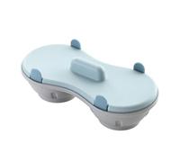 OUNONA Cuiseur D'œufs pour Micro-ondes en Pp Bleu, Mini Coquetier Vapeur à 2 Compartiments, pour Repas Matin Maison Rapide et Pratique