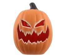 OUNONA Décoration de Citrouille Jack O'Lantern : Citrouille Lumineuse d'halloween - Grande Jack O'Lantern illuminée avec Visage Effrayant - Creuse décorative pour intérieur et