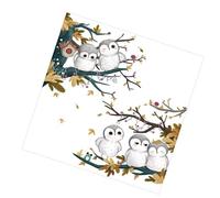 OUNONA Décoration murale pour chambre d'enfant, sticker mural hibou en PVC, 1 set, amovible sans résidu, pour maison, mur et verre