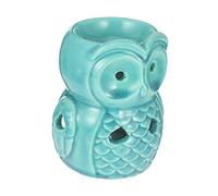 OUNONA Diffuseur D'arômes en Céramique de Hibou Grand Format Bleu, Brûleur de Parfum Décoratif, pour Aromathérapie et Décoration Intérieure, Salon Chambre Bureau,