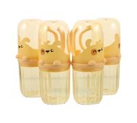 OUNONA Ensemble de 4 étuis de Voyage pour brosses à Dents - Boîte de Rangement Mignonne pour brosses à Dents et Dentifrice avec poignée Amovible - Gobelet pour Bain de Bouche, idéal pour la