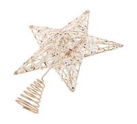 OUNONA Étoile de Décoration pour Sapin de Noël Fer Étoile à Cinq Branches Géométrique Topper Facile à Installer pour Mini Sapins Ornement Festif sans Électricité pour Maison et Fête