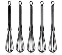 OUNONA Fouets Mélangeurs Mélange Homogène en Plastique Noir Lot de 5 Design Pratique pour Teinture Capillaire et Œufs en Salon Professionnel Réutilisable