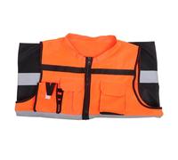 OUNONA Gilet de sécurité haute visibilité en nylon pour hommes, gilet réfléchissant multifonction pour cyclisme, course et personnel de chantier en conditions météorologiques variées
