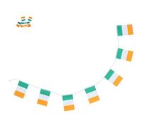 OUNONA Guirlande de Fanions en Polyester Résistante Décoloration pour Décoration de Fête Intérieure Saint Patrick, Design Simple et Coloré, Usage Solide