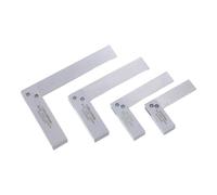 OUNONA Jeu de 4 carrés en acier au carbone, siège large, 2, 3, 4 et 5 | Équerre de précision à lames trempées, équerre à base large à 90°, d'angle pour ingénieur mécanicien et travail du bois