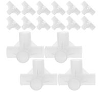 OUNONA Kit de Stabilité Renforcée en Plastique Blanc pour Meubles 50pcs Connecteur de Tringle de Placard 16mm Quatre Voies et Facile, pour Petits Espaces et Dortoirs