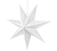 OUNONA Lanterne en Papier Ajouré en Forme D'étoile, Abat-jour Blanc 45 Cm (18 Pouces)