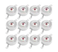 OUNONA Lot de 12 ampoules LED PAR 3W : LED de rechange pour éclairage DJ, boule disco, événements, studio photo, faciles à souder, lumière rouge.