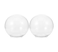 OUNONA Lot de 2 abat-jour sphériques en verre transparent, diamètre 15 cm (5,9 pouces), compatibles avec suspensions, appliques et lampadaires. Ouverture de fixation : 7 cm (2,76 pouces).