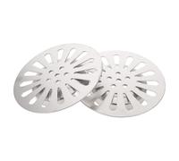 OUNONA Lot de 2 grilles de Siphon de Sol Rondes - Crépine de Douche Anti-Obstruction de 10 cm en Acier Inoxydable avec récupérateur de Cheveux Amovible - Idéal pour la Salle de Bain, la Cuisine et