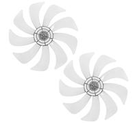 OUNONA Lot de 2 pales de rechange pour ventilateur sur pied - Pales en plastique à 9 pour la réparation de ventilateurs électriques sur pied - 35,5 cm (14 pouces), noires. Accessoires de