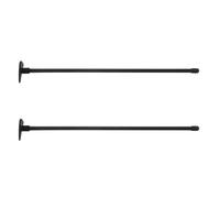 OUNONA Lot de 2 spatules racloirs en silicone alimentaire : racloirs flexibles pour bocaux, bocaux, pots de confiture, sauce aux cacahuètes, 35 cm, noir. Poignée en plastique.