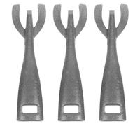 OUNONA Lot de 3 pinces Teppanyaki : pinces de barbecue en fonte pour steaks, plaques chauffantes et grillades, lisses et faciles à nettoyer, outil de cuisson portable pour la maison et le barbecue en