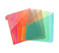 OUNONA Lot de 5 intercalaires à pochettes avec onglets : 28,4 x 24,9 cm (11,2 x 9,8 pouces), intercalaires pour classeur à 3 anneaux, idéaux pour l'organisation d'agendas et de documents.