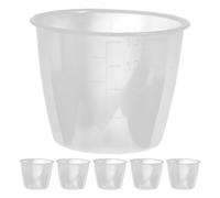 OUNONA Lot de 6 tasses à mesurer transparentes en plastique pour riz liquides et ingrédients secs avec échelle précise, nettoyage facile, léger et portable pour la cuisine