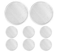 OUNONA Lot de 8 grilles à pizza en aluminium, plaque de cuisson pour four | Grille de cuisson pour four à pizza, grille à pizza ronde, moules empilables à bords sans joint pour ustensiles de cuisine