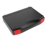 OUNONA Mallette de Transport pour Électricien en Plastique Noir - Boîte à Outils Rigide Portable Antichoc et Antichute pour Outils de Maintenance