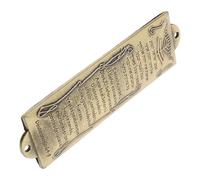 OUNONA Mezuzah Métal Vintage Décor Religieux pour Porte Maison Ornement avec Parchemin Design Rétro Chic Ornement Religieux Symbolique Décoration Murale Sécurisée et Artistique