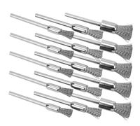 OUNONA Mini Brosses Métalliques pour Ponçage et Polissage en Métal Argenté Lot de 15 Brosse à Fil Acier pour Surface Métallique, Nettoyage en Mécanique