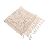 OUNONA Nappe pour Décoration de Table Bohème Vintage en Coton Beige Dentelle Ajourée, Design Polyvalent Lors de Fêtes et Banquets