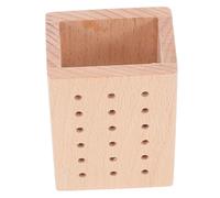OUNONA Organisateur de Mèches 18 Trous Gain de Place en Bois Design Minimaliste pour Outils D'ongles pour Usage Salon et Domicile