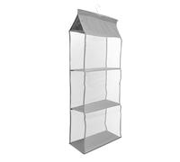 OUNONA Organiseur de Rangement Suspendu, Conteneur Suspendu pour Paquet et Couettes, Non Tissé, Transparent, Rigide, pour Placard et Rangement Mural