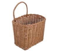 OUNONA Panier mural tissé : organiseur de cuisine rustique en osier pour légumes, ail, pommes de terre, oignons, fruits et fleurs - Boho Keeper