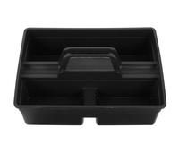 OUNONA Panier Porte-outils de Nettoyage Poignée en Plastique PP à 3 | Grand Compartiment et Deux Petits Espaces, Fond Plat Stable, Côtés Droits, Transport Pratique pour Produits Chimiques