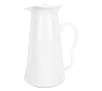 OUNONA Pichet à Eau en Céramique Blanc 1300ml Couvercle, Élégant et Pratique pour Dîner et Fêtes, Design Simple