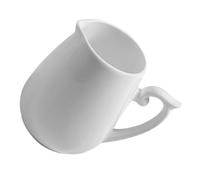 OUNONA Pichet à Lait en Céramique Blanc 160ml Poignée, Solide et Facile à Transporter, pour Café, Restaurant ou Bar à Café Moderne